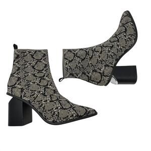 NIB Steven New York Snakeskin Nikia Heeled Boots Size 9
